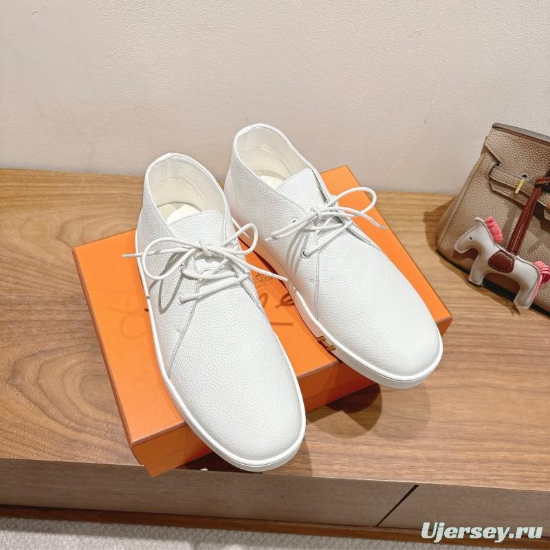 2025 Unisex H White Leather Classic Boots AS00380