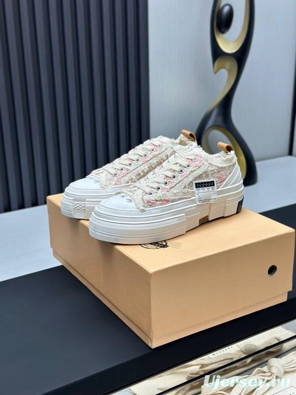 2025 Unisex XVESSEL White Canvas Plimsolls Distressed Design AS00260