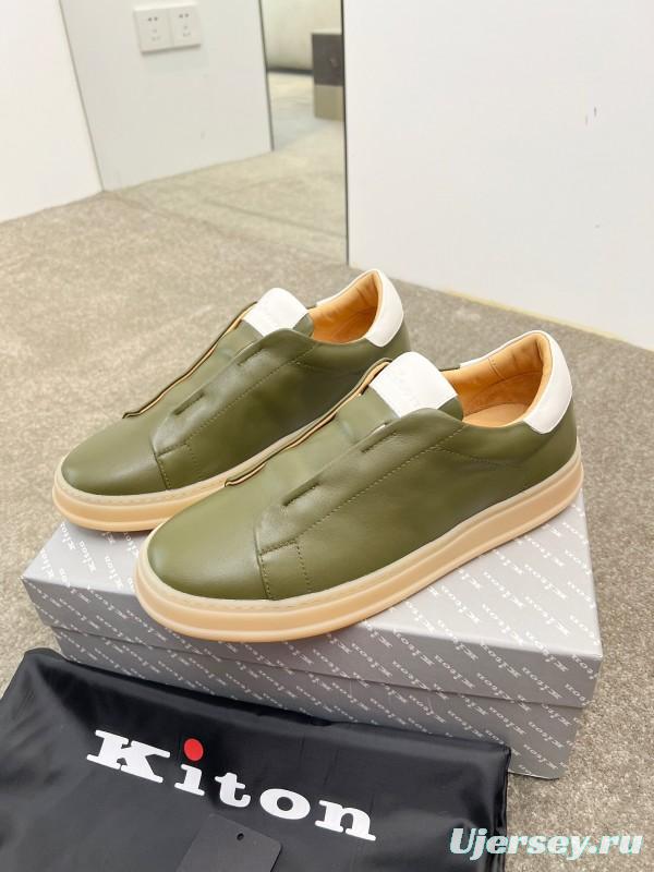 Kiton Men's Four Seasons Classic Casual Slip-On Loafer - AS00320