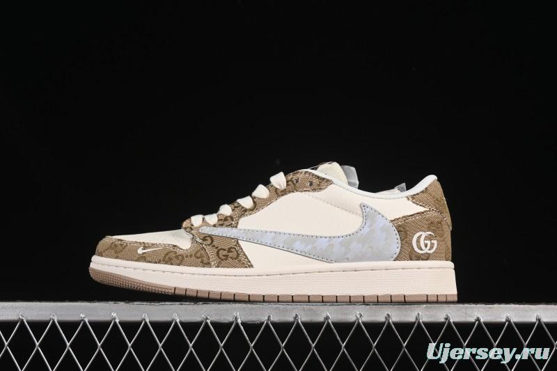 Nike Travis Scott x Fragment Design x Air Jordan 1 Low OG SP AJ1 Low Top Casual Sneakers - XS7089-603