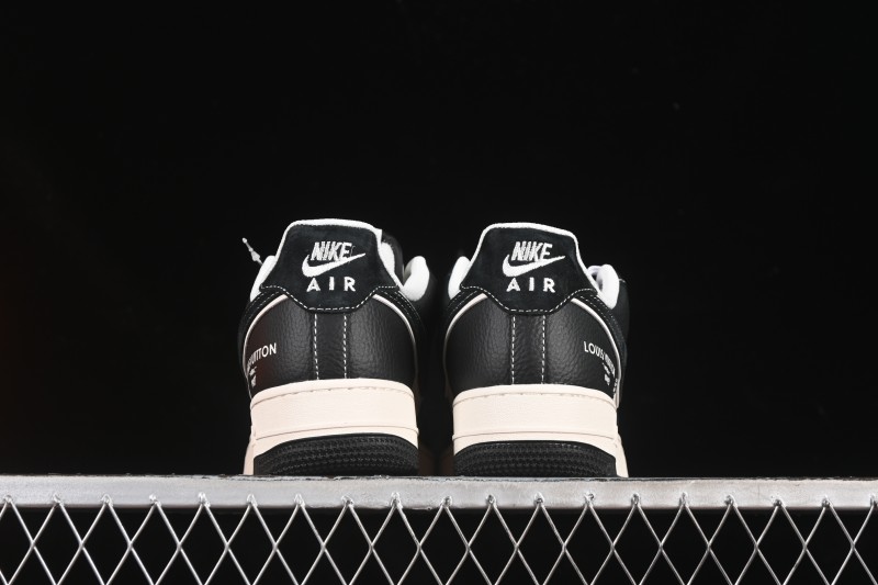 Nike Air Force 1 '07 Low LV Collaboration Black Leather Casual Sneakers - YX5066-349
