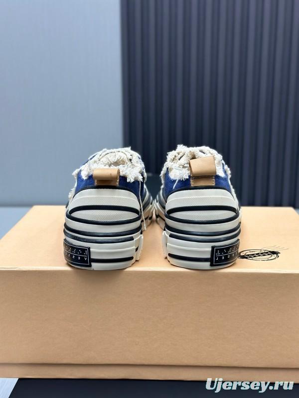 2025 Unisex XVESSEL Navy White Canvas Plimsolls Vulcanized AS00240