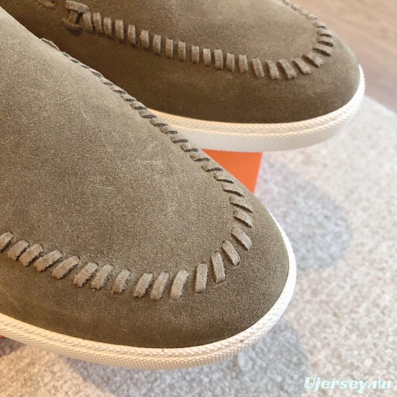 2025 Unisex Hermès Brown Suede Plimsolls AS00380