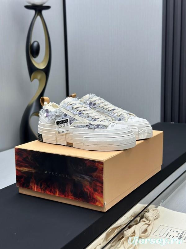 2025 Unisex XVESSEL White Canvas Plimsolls Vulcanization AS00260