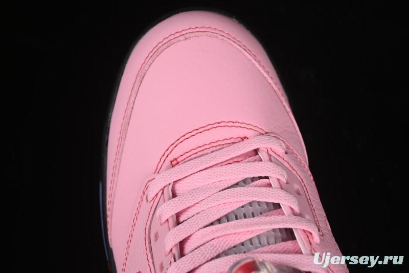 Awake NY Air Jordan 5 Retro Sneakers with Arctic Pink Colorway and Awake NY Logo Mesh - DV4982-600