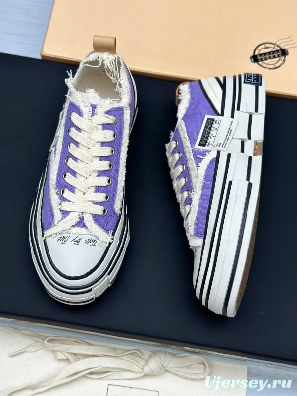 2025 Unisex XVESSEL Purple White Canvas Plimsolls Vulcanized AS00240
