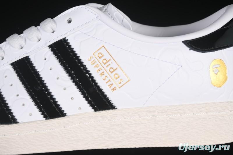 Adidas Bape Superstar Casual Sneakers with Shell Toe Design - JR2701