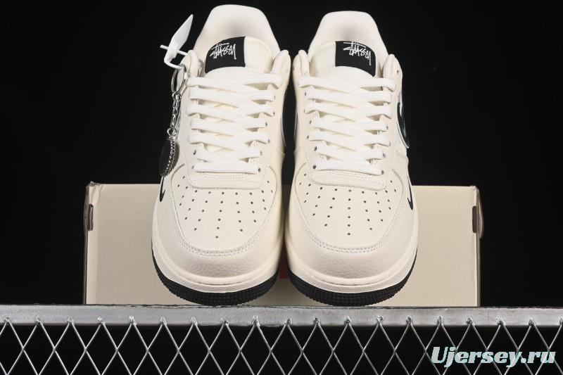 Nike Air Force 1 '07 Low Stussy Collaboration White Gray Casual Sneakers - KK1988-093