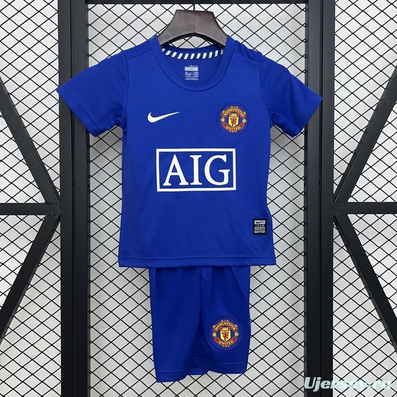 Retro 08/09 Kids Manchester United Away Size 16-28 Jersey