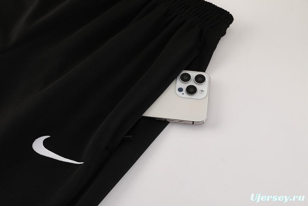 2025 Nike Orange/Black Full Hoodie Zipper Jacket +Long Pants