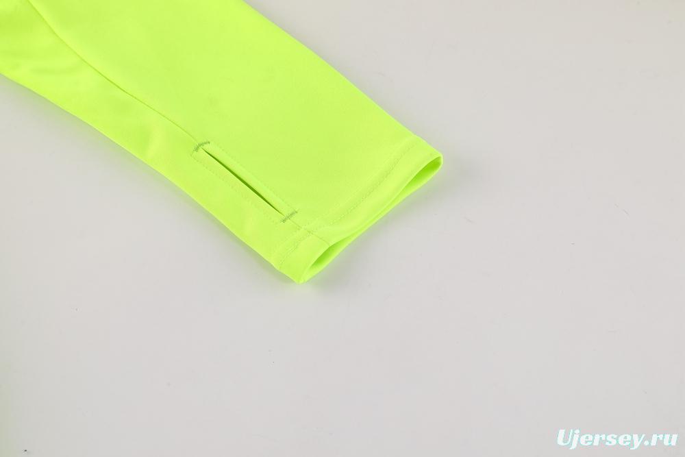 2025 Adidas Purple/Neon Green Half Zipper Jacket +Long Pants