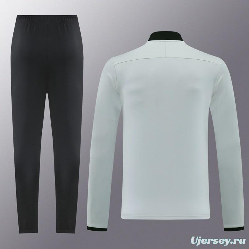 2025 Nike Grey Full Hoodie Zipper Jacket +Long Pants