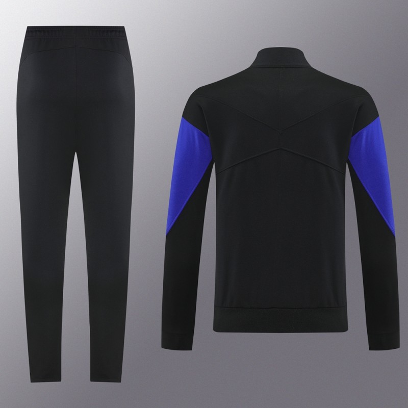 25/26 Barcelona Black/Blue Full Zipper Jacket +Long Pants