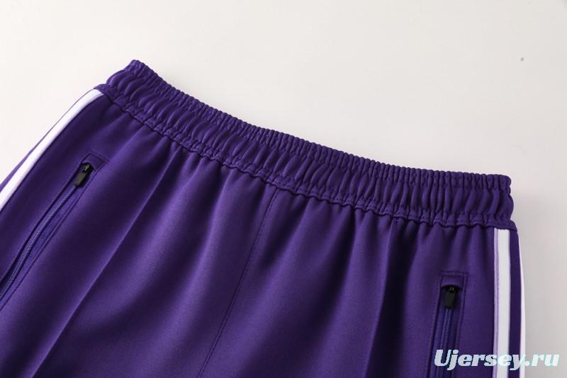 25/26 Real Madrid Purple Full Zipper Jacket +Long Pants