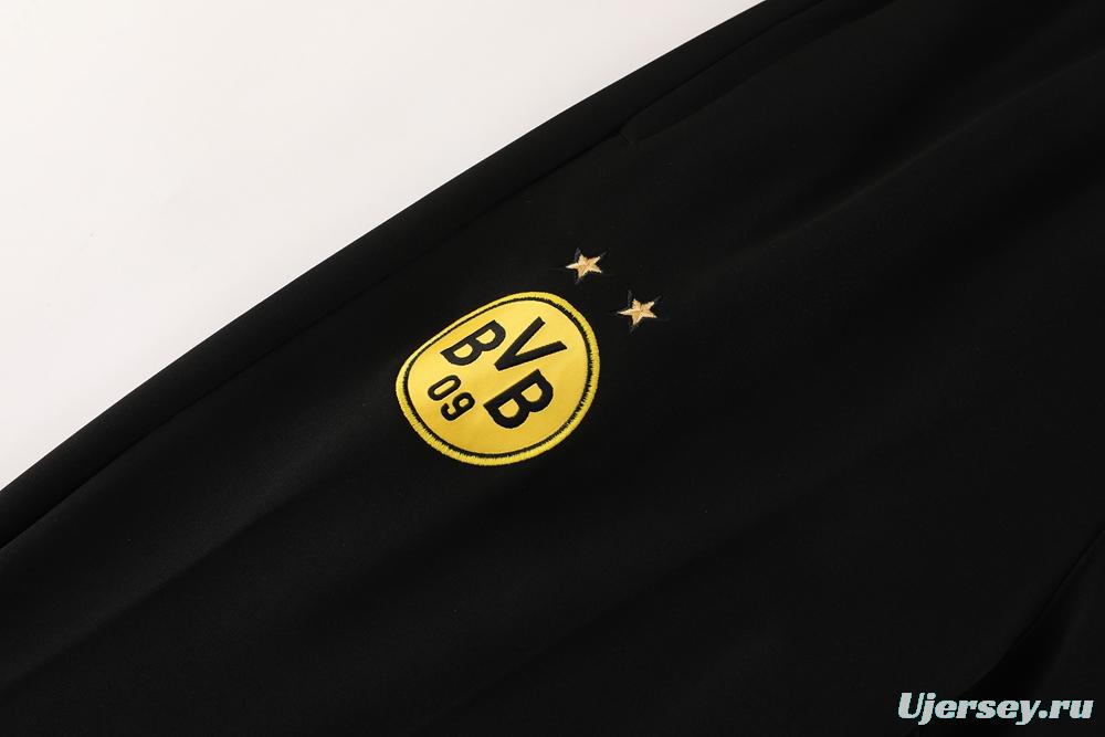25/26 Borussia Dortmund Black/Yellow Full Zipper Jacket +Long Pants