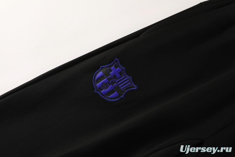 25/26 Barcelona Black/Blue Full Zipper Jacket +Long Pants