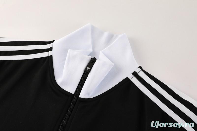 2025 Adidas Original Black Full Hoodie Zipper Jacket +Long Pants