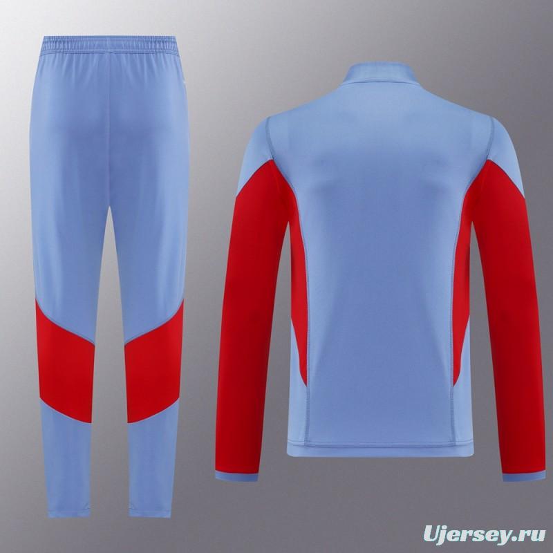 25/26 Cruzeiro Bluish Gray Navy Half Zipper Jacket+Long Pants