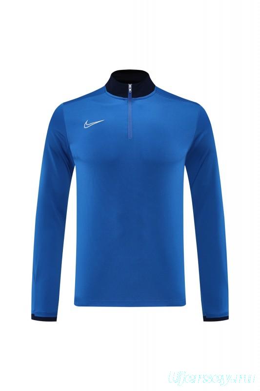 2025 Nike Blue Full Hoodie Zipper Jacket +Long Pants