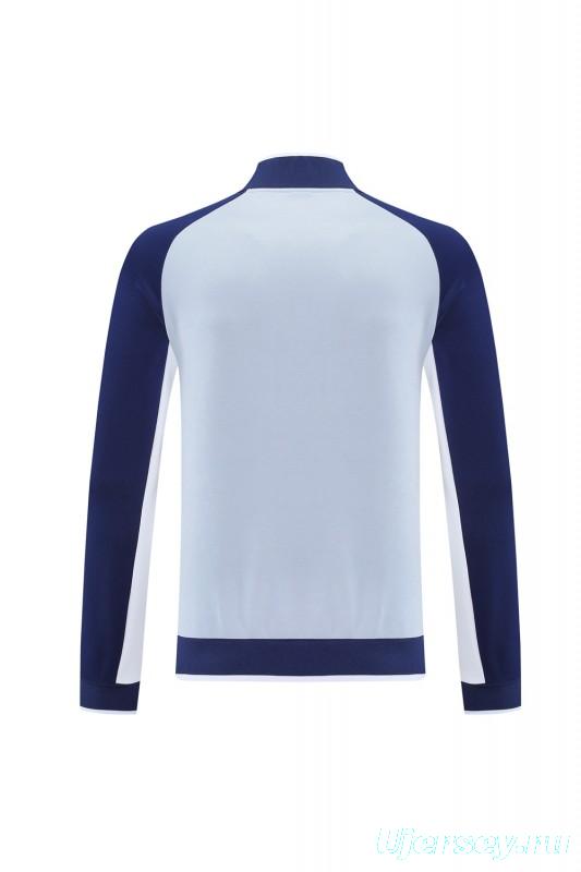 2025 Nike Grey/Navy Full Hoodie Zipper Jacket +Long Pants