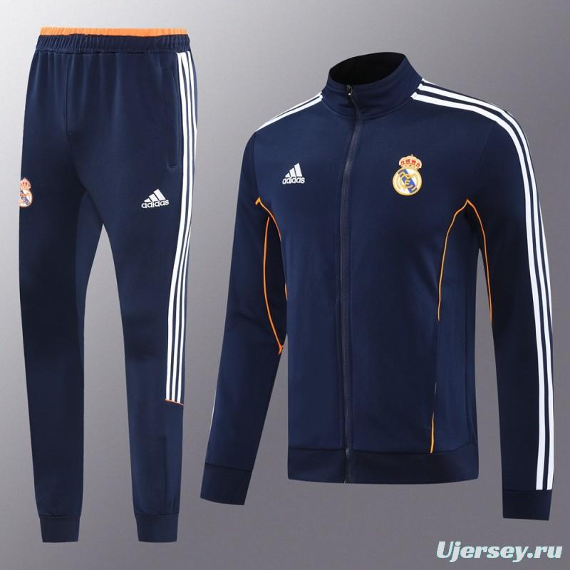 25/26 Real Madrid Navy Full Zipper Jacket +Long Pants