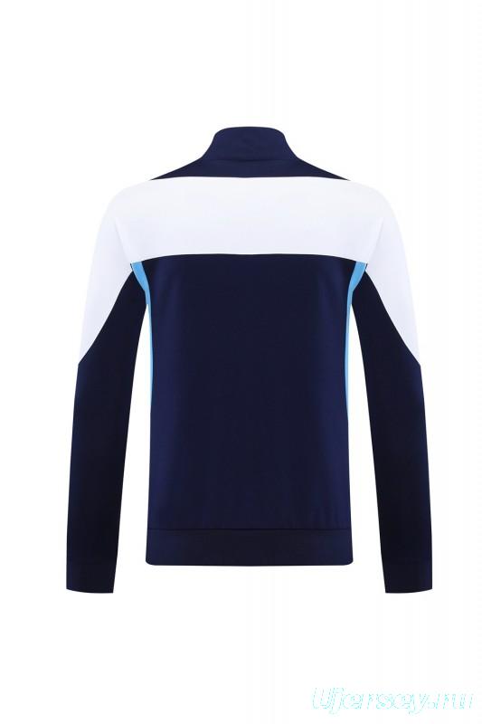 2025 NIKE Light Blue/Navy Full Zipper Jacket +Long Pants