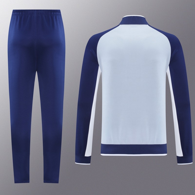 2025 Nike Grey/Navy Full Hoodie Zipper Jacket +Long Pants