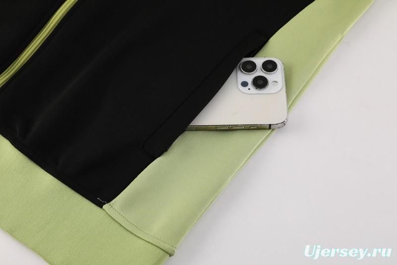 2025 Adidas Light Green/Black Full Zipper Jacket +Long Pants