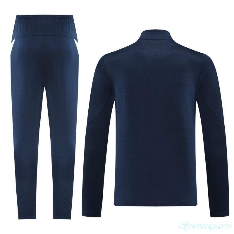 2025 Portugal Navy Full Zipper Jacket +Long Pants