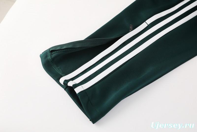 2025 Adidas Original Green Full Hoodie Zipper Jacket +Long Pants