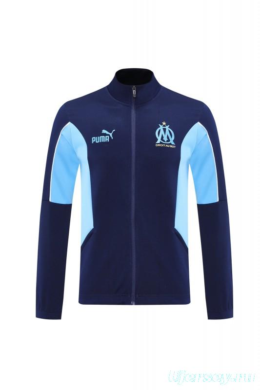 25/26 Olympique Marseille Blue/Navy Full Zipper Jacket +Long Pants