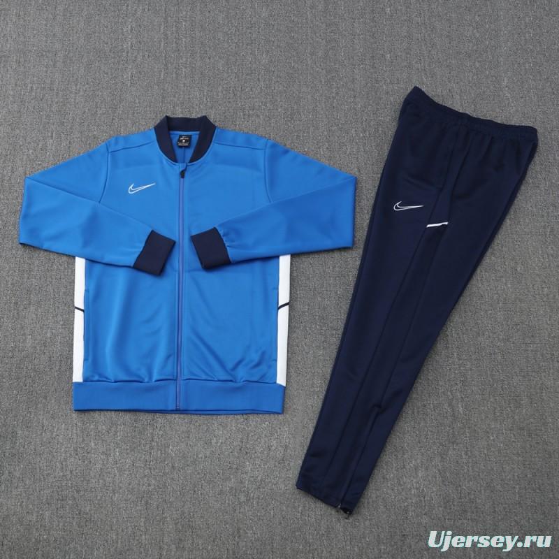 2025 Nike Blue Full Hoodie Zipper Jacket +Long Pants