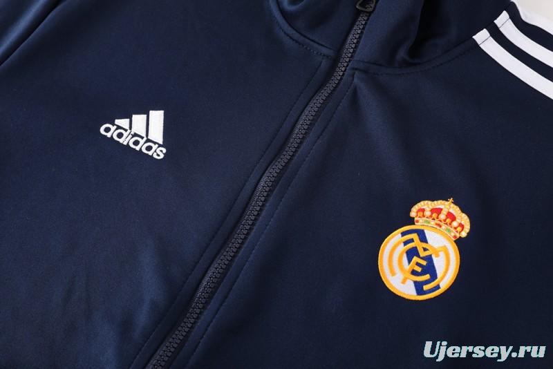 25/26 Real Madrid Navy Full Zipper Jacket +Long Pants
