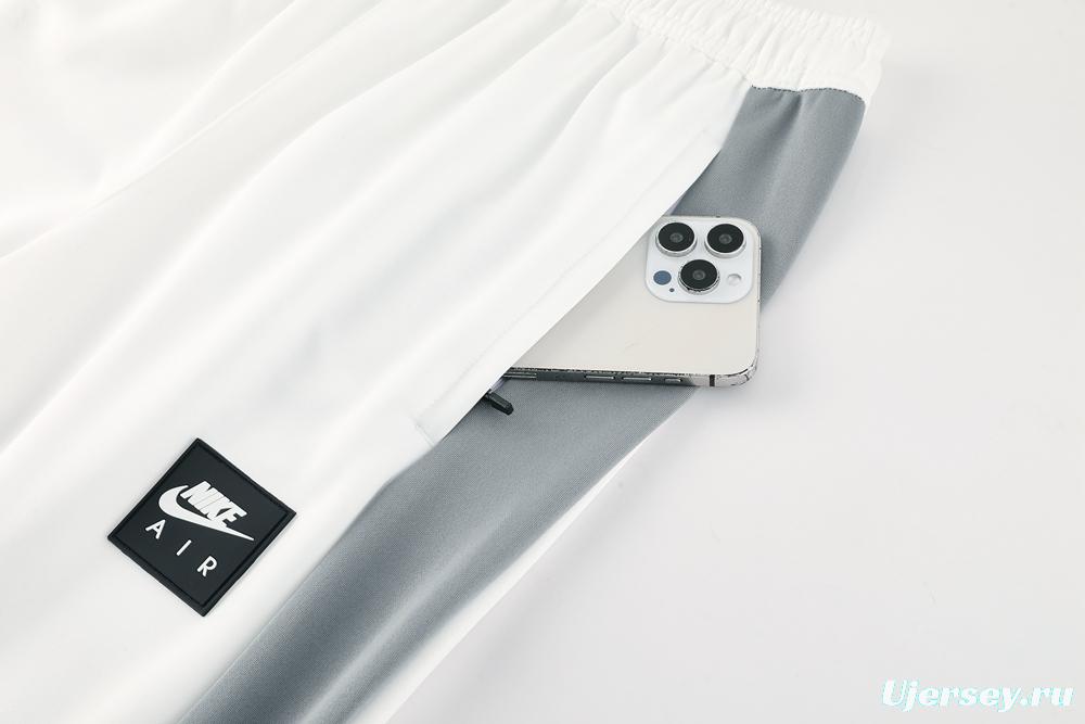 2025 NIKE WHITE/Grey Full Zipper Jacket +Long Pants