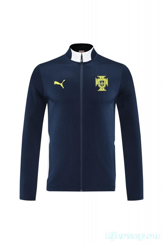 2025 Portugal Navy Full Zipper Jacket +Long Pants