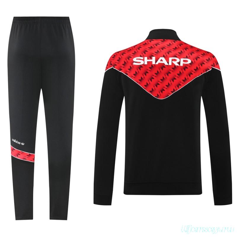 25/26 Manchester United Red/Black Full Zipper Jacket +Long Pants