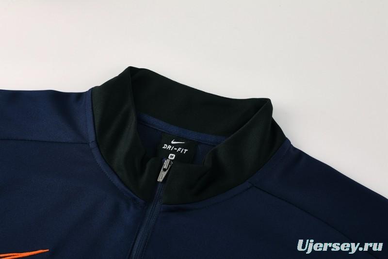 2025 Nike Navy Full Hoodie Zipper Jacket +Long Pants