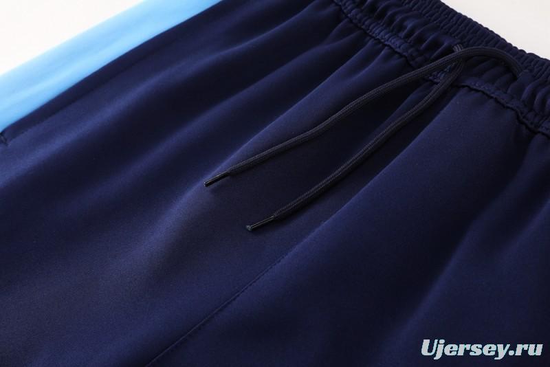 2025 NIKE Light Blue/Navy Full Zipper Jacket +Long Pants