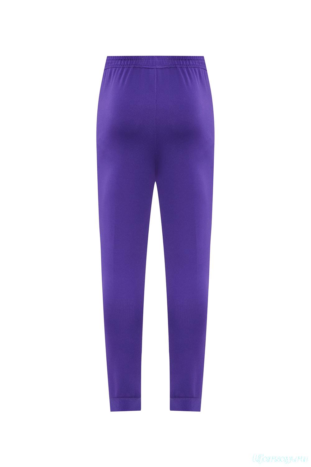 25/26 Real Madrid Purple Full Zipper Jacket +Long Pants