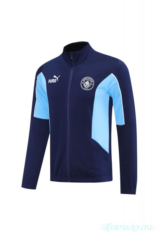 25/26 Manchester City Blue/Navy Full Zipper Jacket +Long Pants