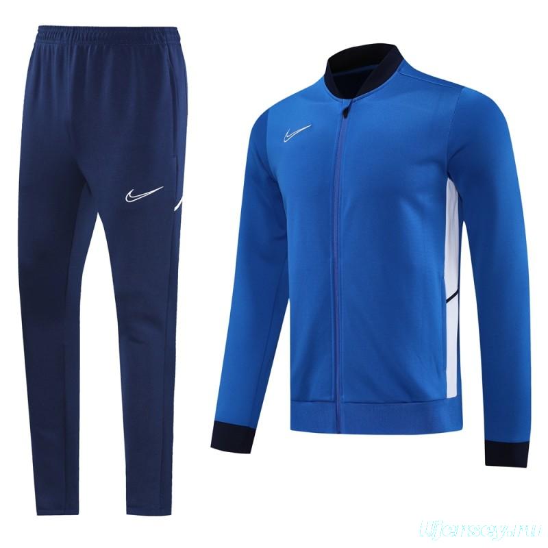 2025 Nike Blue Full Hoodie Zipper Jacket +Long Pants