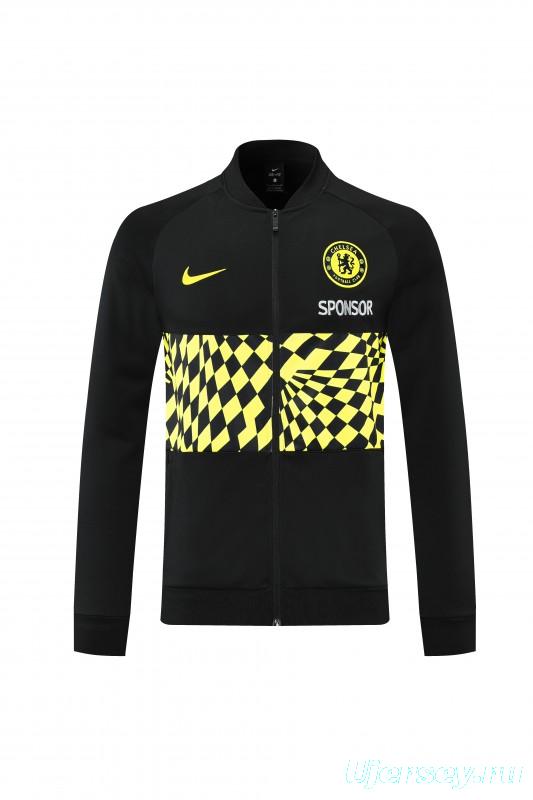 25/26 Chelsea Black/Yellow Full Zipper Jacket + Long Pants