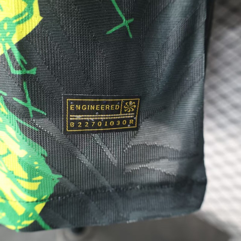 Player Version 2025 Brazil Black with Eagle Print Jersey