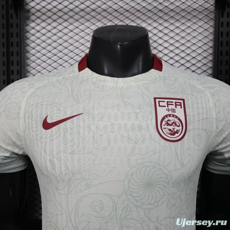 Player Version 2025 China Away WHITE  Jersey