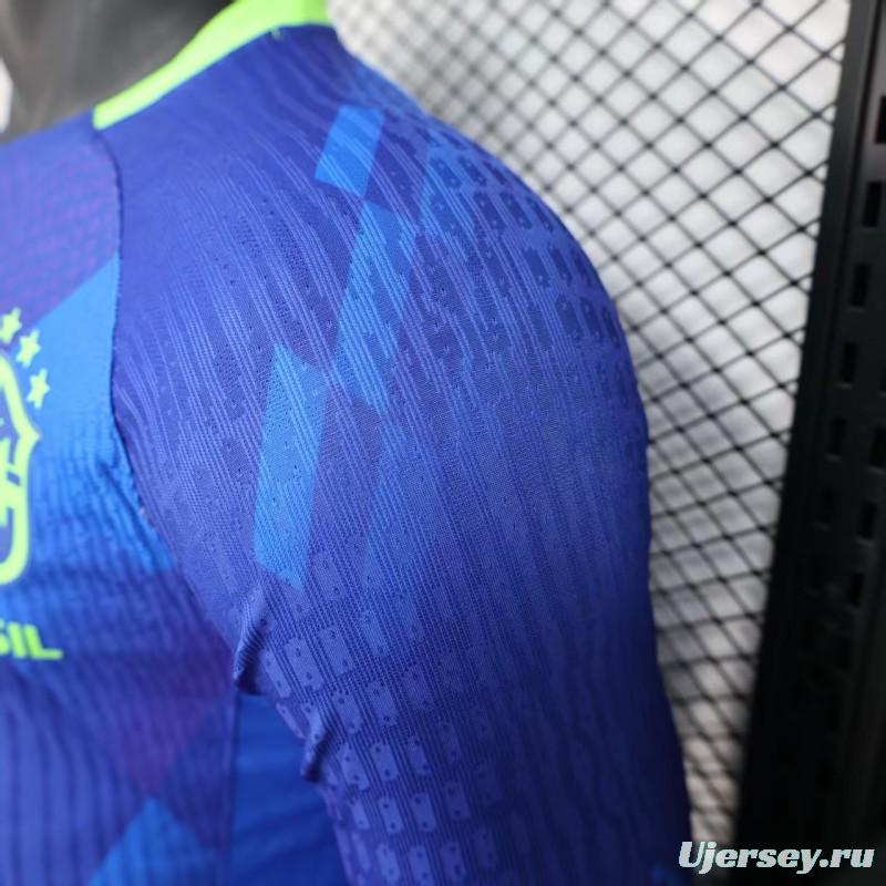 Player Version 2025 Brazil Away Long Sleeve Jersey