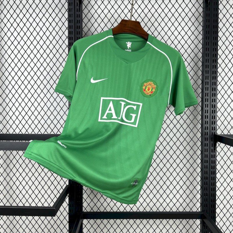 2007/08 Manchester United Green Goalkeeper Retro Jersey