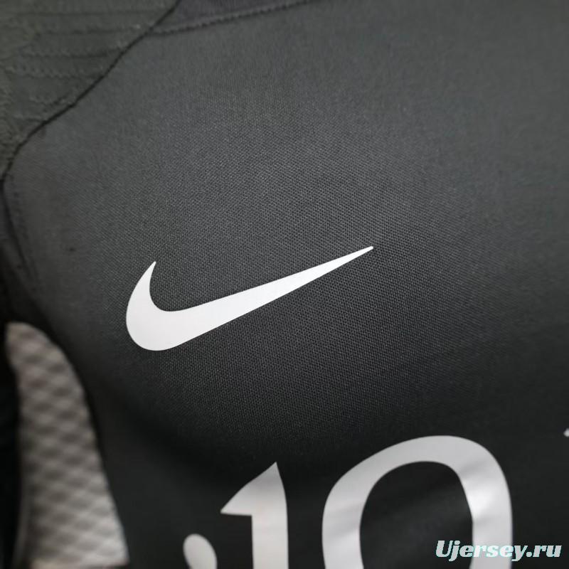 Player Version 25/26 Al-Ahli Black Champion Jersey With Silver Sponsor