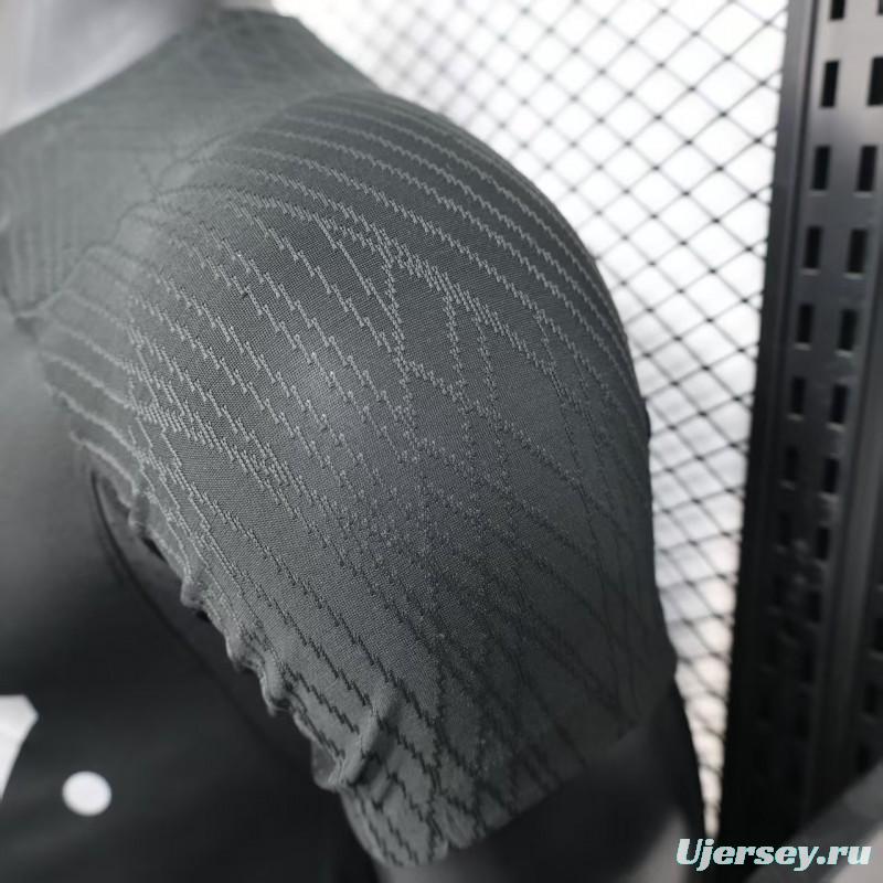 Player Version 25/26 Al-Ahli Black Champion Jersey With Silver Sponsor