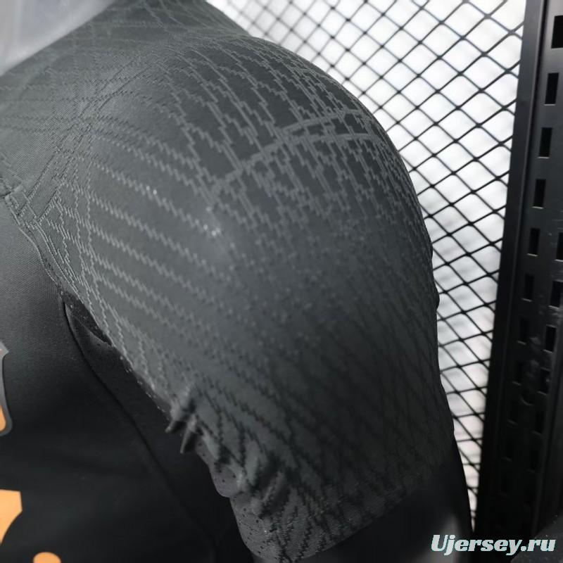 Player Version 25/26 Al-Ahli Black Champion Jersey With Golden Sponsor