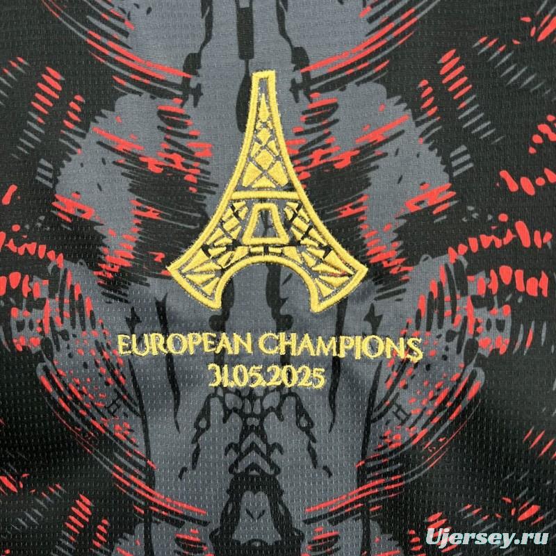 2025/26 PSG Paris Saint-Germain (CAMPEONES DE EUROPA) Grey Jersey